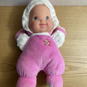 Goldberger Toy Baby's First Doll Minky So Soft Rattle Plush Lovey Pink Soft 14”